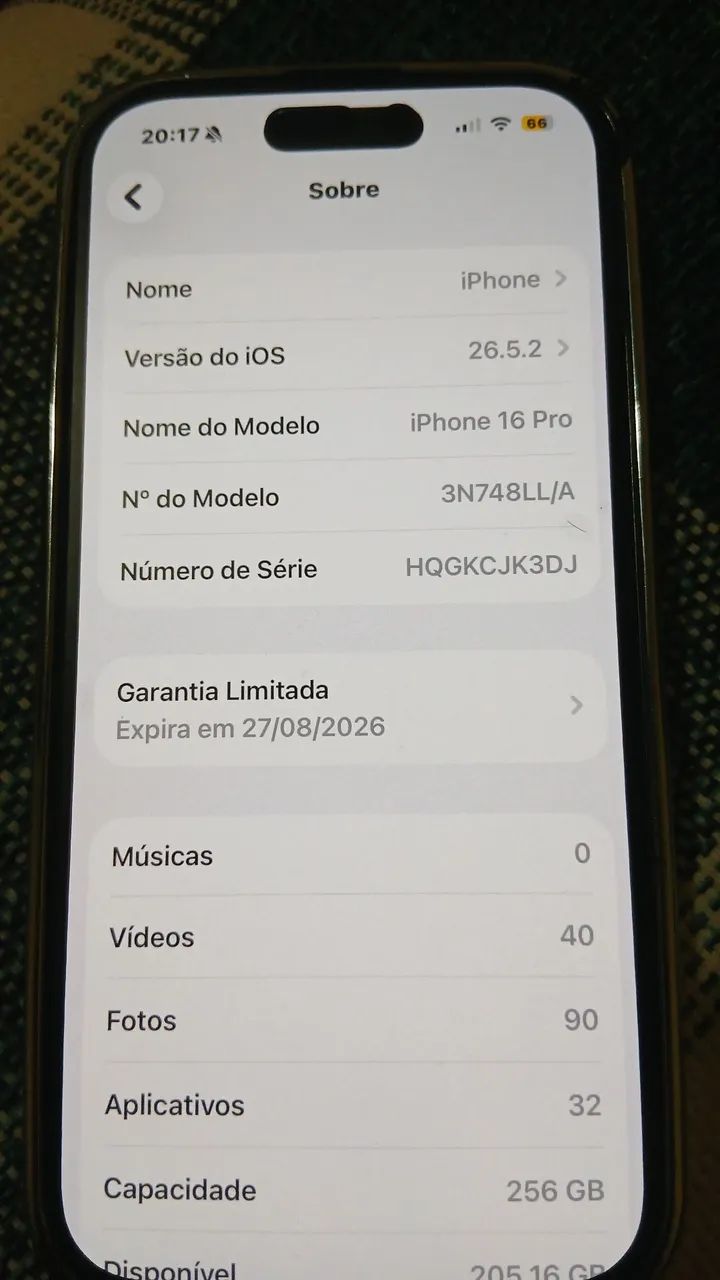 Iphone 16 Pro 256GB Branco novíssimo todo original  - Foto 4