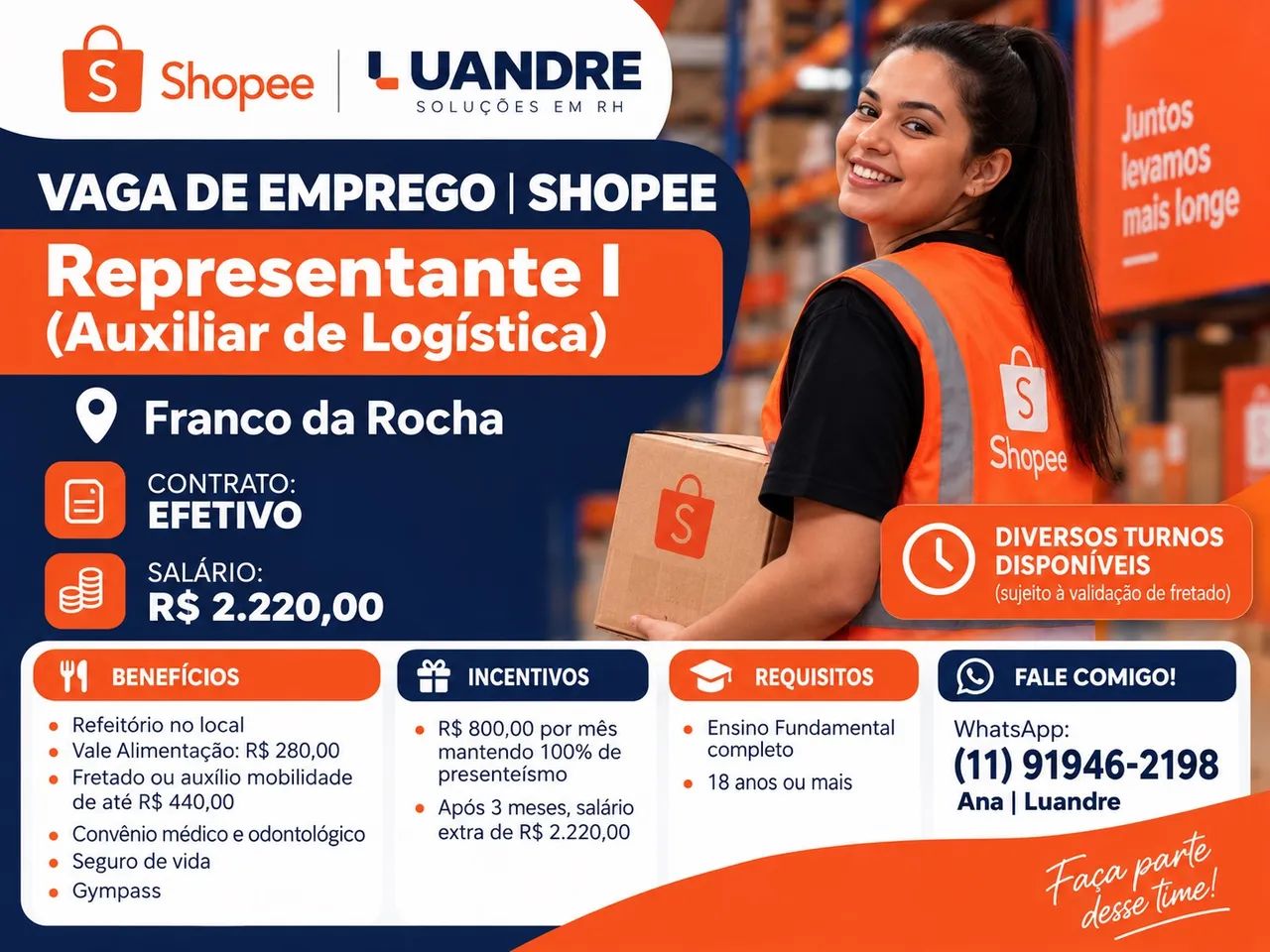 Auxiliar de Logística | Shopee EFETIVO