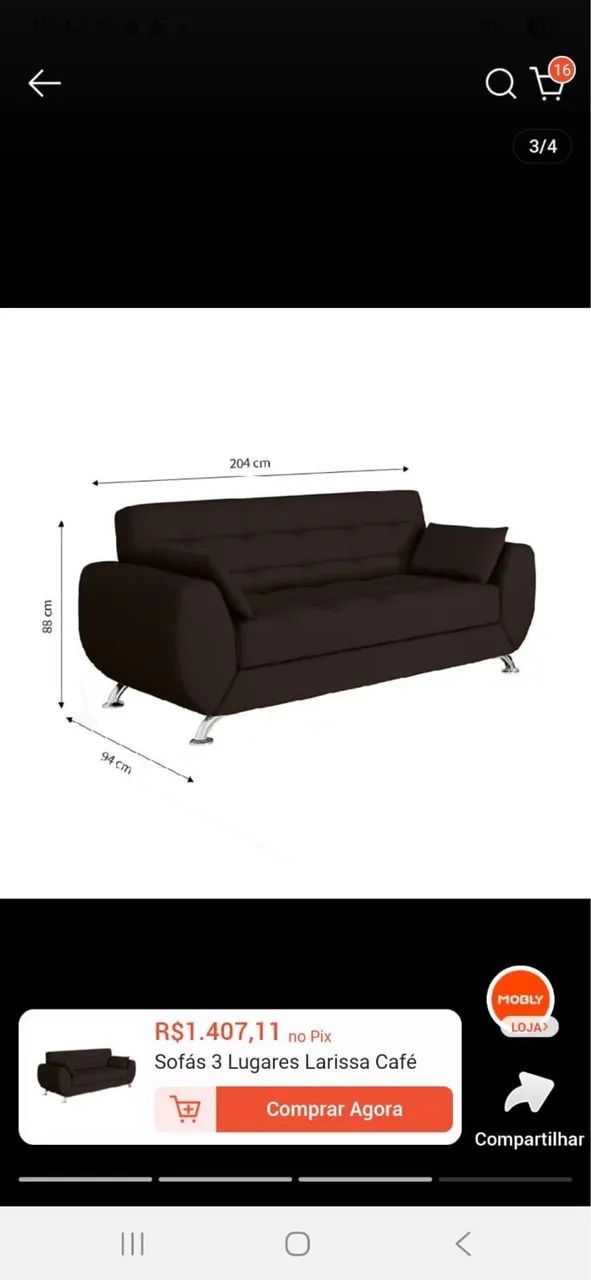Sofá 3 lugares  - Foto 4