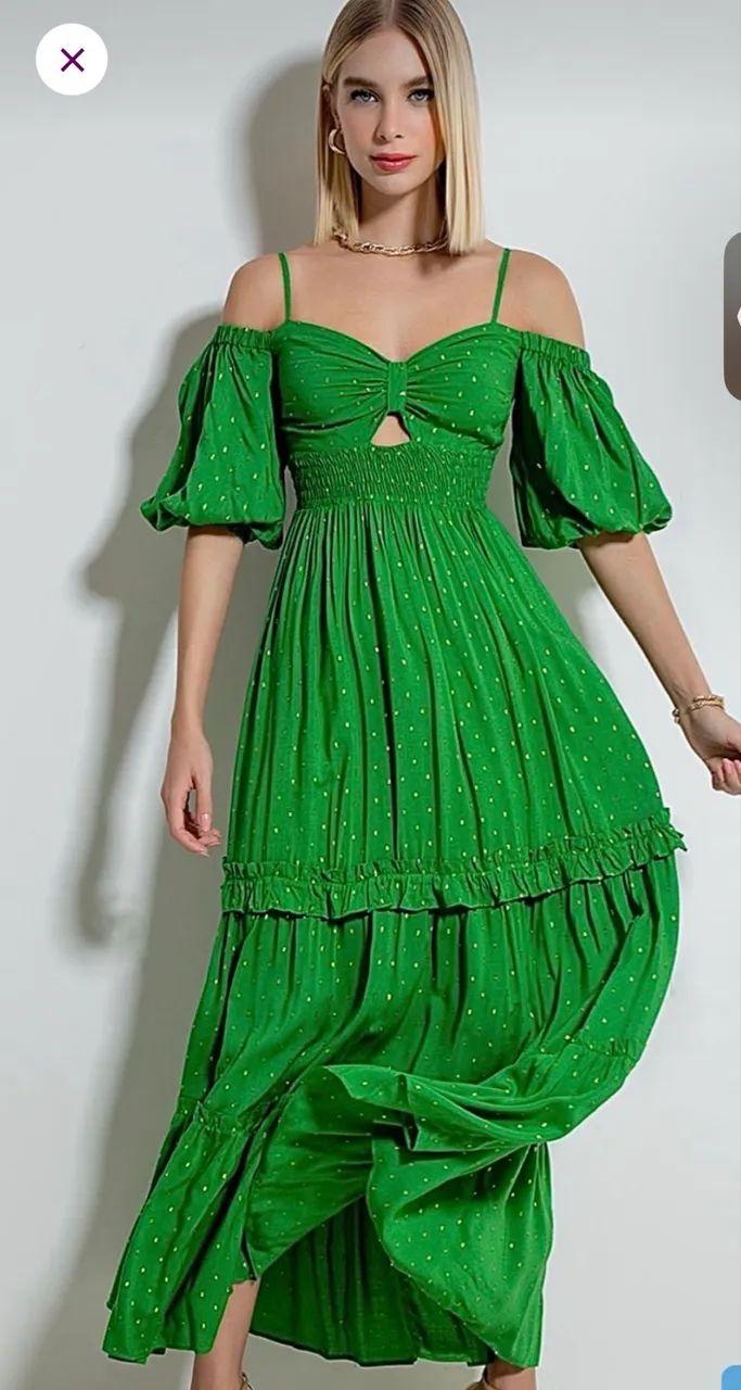 Vestido longo verde averara  - Foto 2
