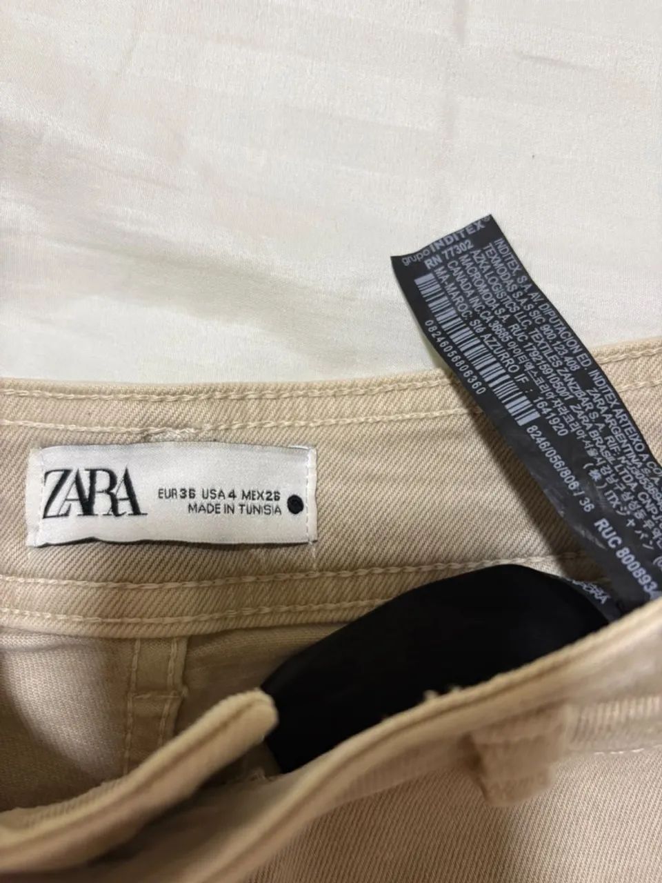 Calça zara Wide leg Bege - Foto 3