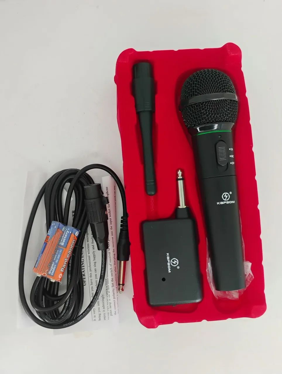 Microfone Dinâmico sem Fio Kapbom KA M86  - Foto 2