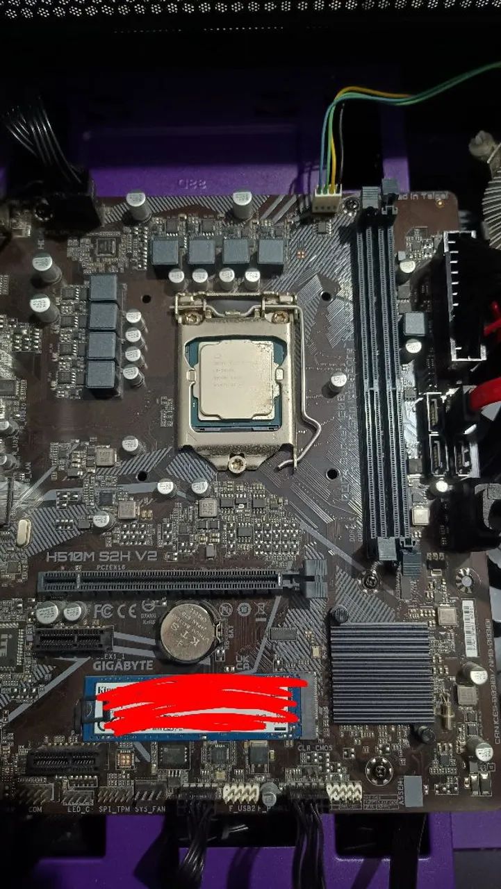 Placa mãe gigabyte h510m e processador i3 10100