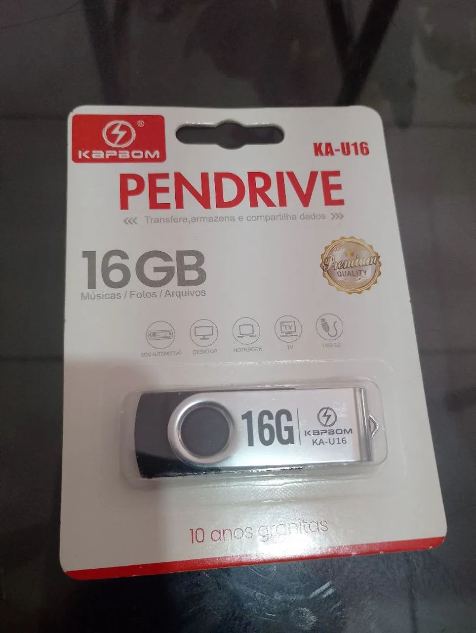 Pendrive 16GB Kapbom- Novo