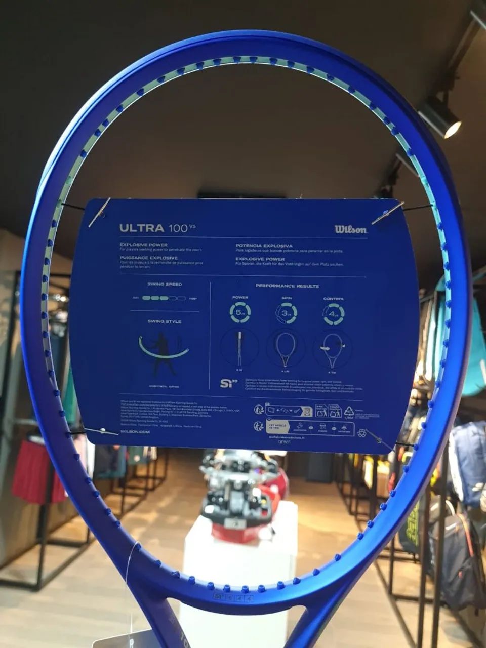 Raquete Wilson Ultra 100 V5 azul<br><br>Azul