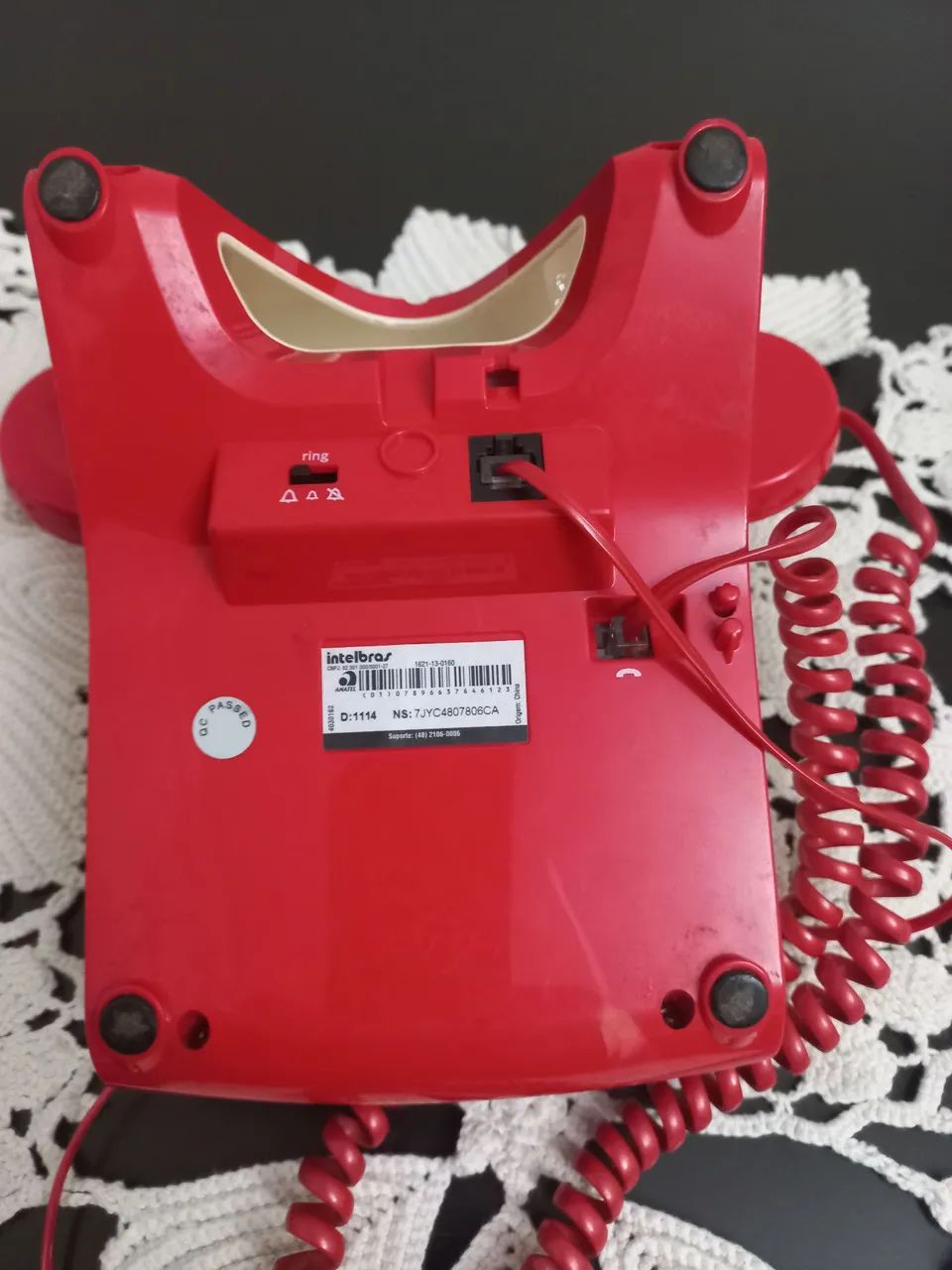 ANTIGO TELEFONE INTERBRAS VERMELHO FUNCIONANDO - Foto 2