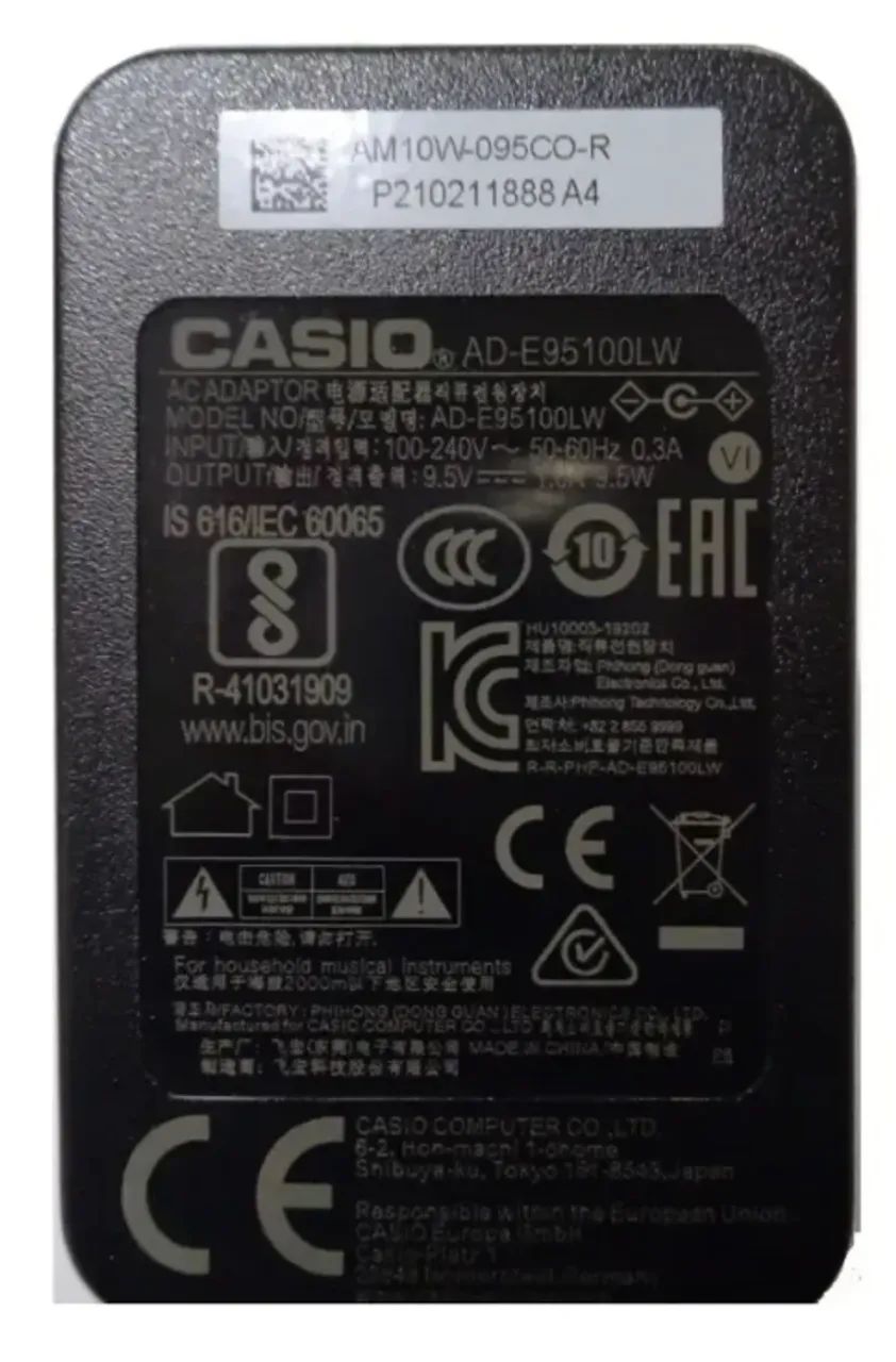 Fonte Teclado Casio Ad-e95100 9,5v Original - Foto 3