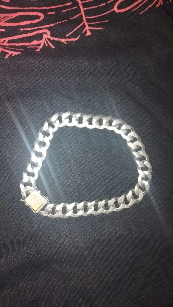 Pulseira de prata 10 mm seminova  - Foto 2