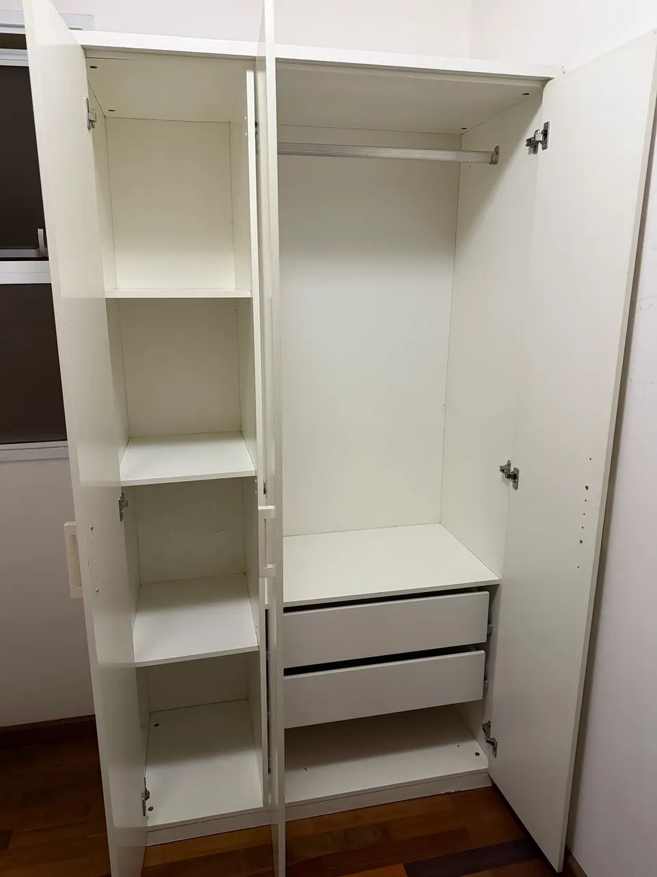 Guarda-Roupa Branco 3 portas + 2 Gavetas - Foto 3