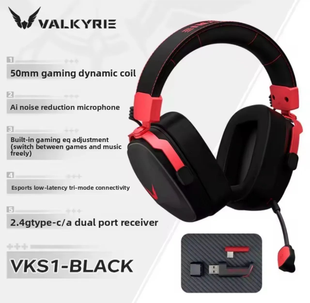 Headset Valkyrie vk s1 - Foto 3