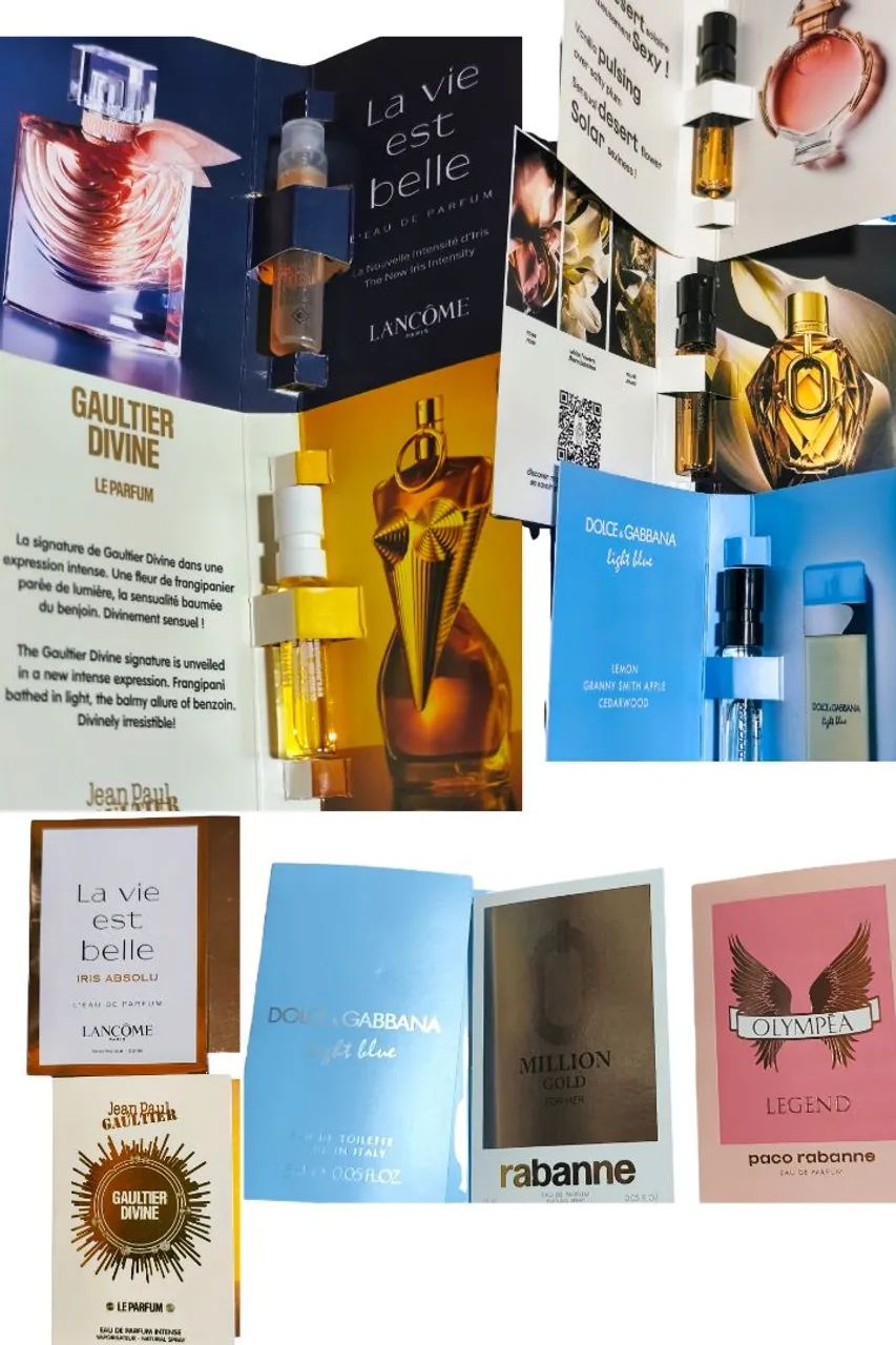 Amostras de perfumes originais 