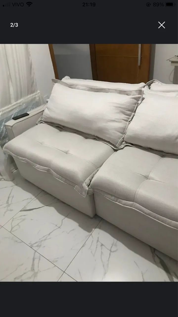 Sofá linho retrátil  - Foto 3