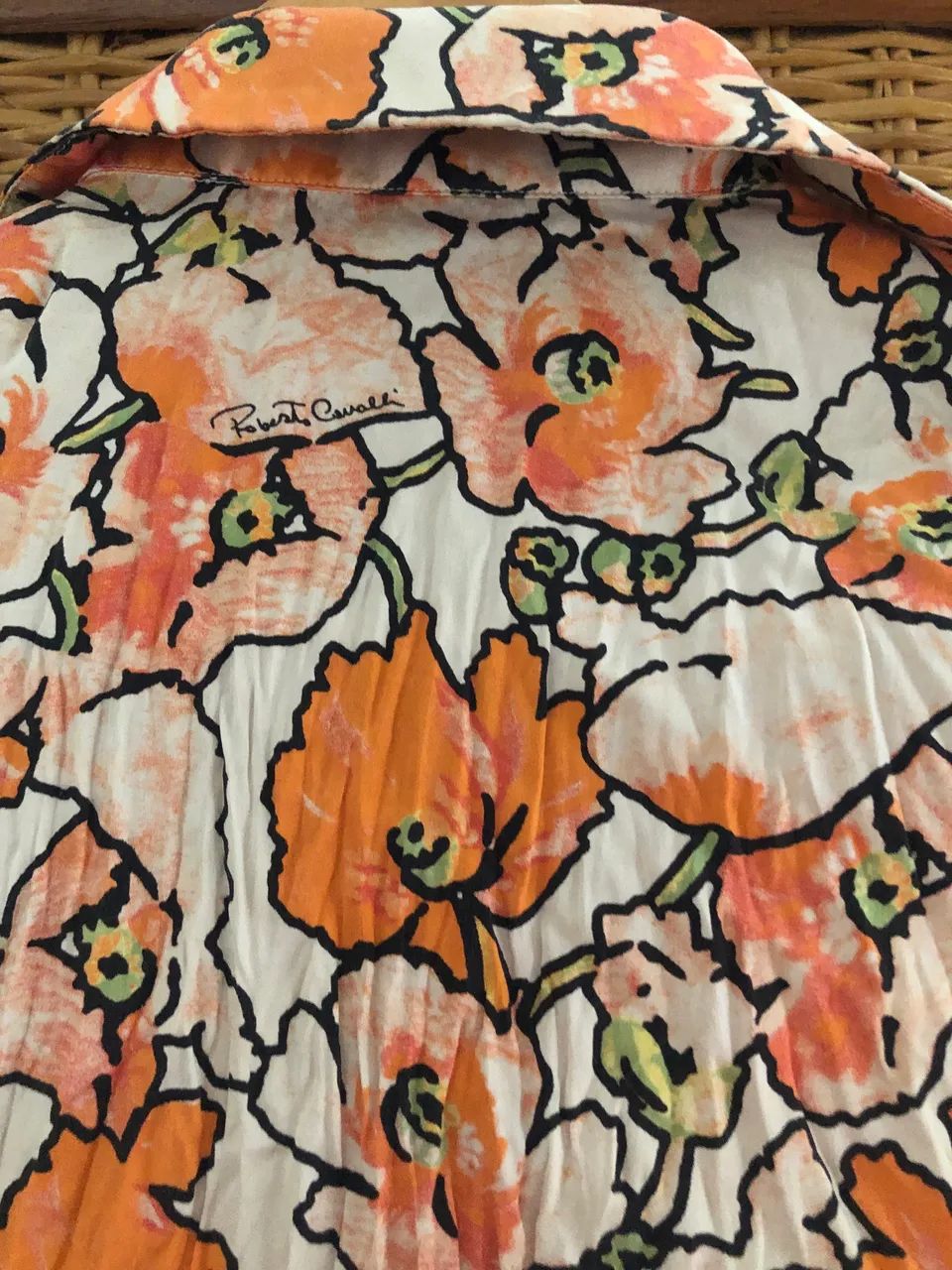 Camisa em seda Roberto Cavalli original  - Foto 3