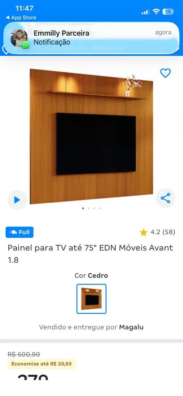 Tv tcl e painel 