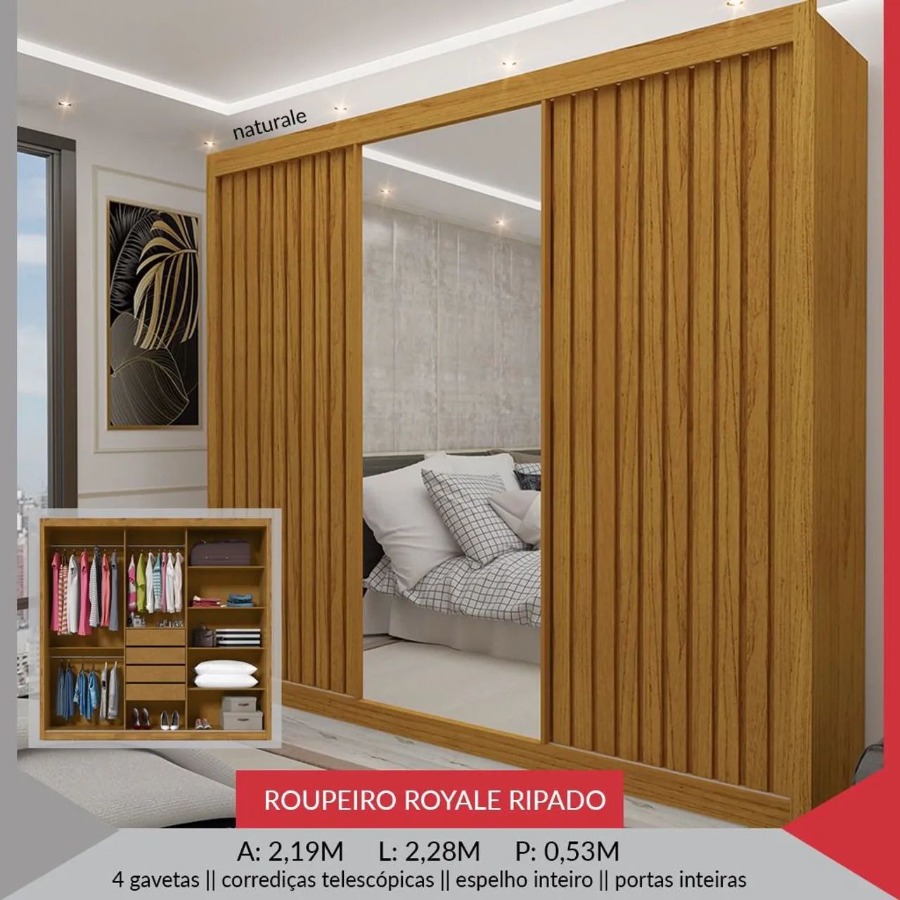 Roupeiro Royale ripado 