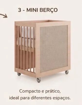 Berço 3 em 1: Haus Nature Lilibee - Foto 5