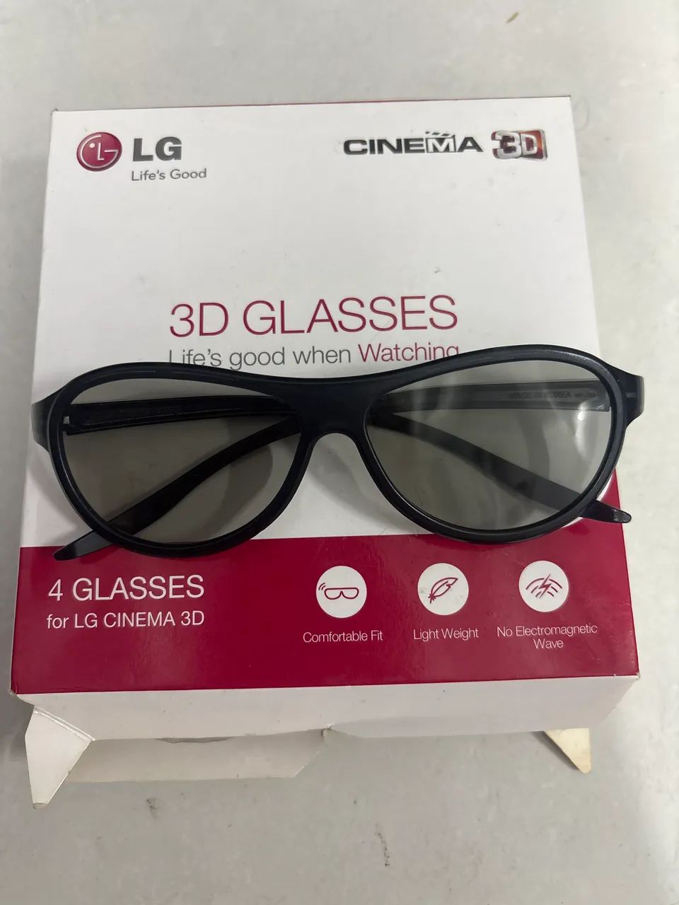 Óculos 3d LG 4 unidades novos 80% OFF