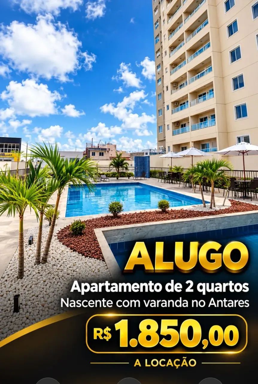 Alugo Apto de 2 quartos com varanda no Antares