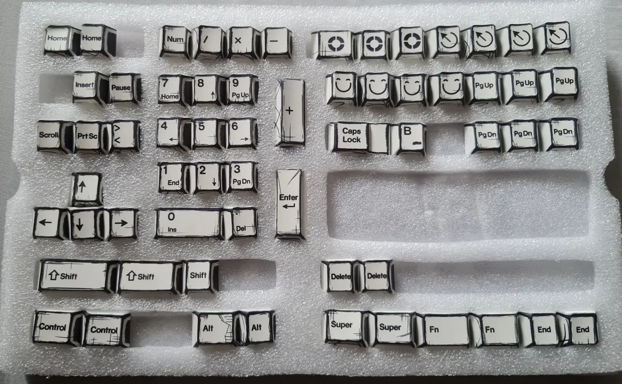 Keycaps / Conjunto de teclas com estilo Comic Book / Comic Sketch / Cel-Shaded - Foto 2