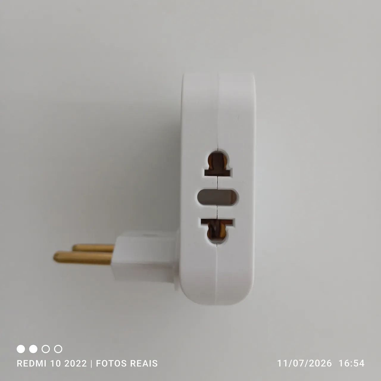Adaptador 2 tomadas 1USB C 1USB, 16A 2500W benjamin conversor - Foto 2