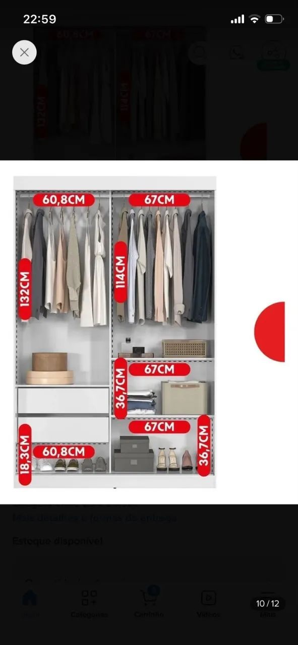 Guarda roupa de solteiro com espelho ou sem espelho  - Foto 3