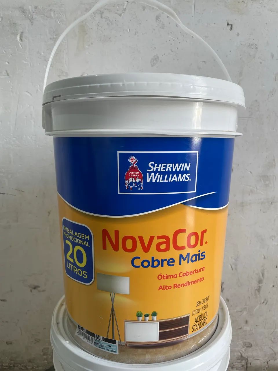 Novacor Cobre Mais Standard Acrylic Paint - White | Sherwin-Williams | 20 Liters