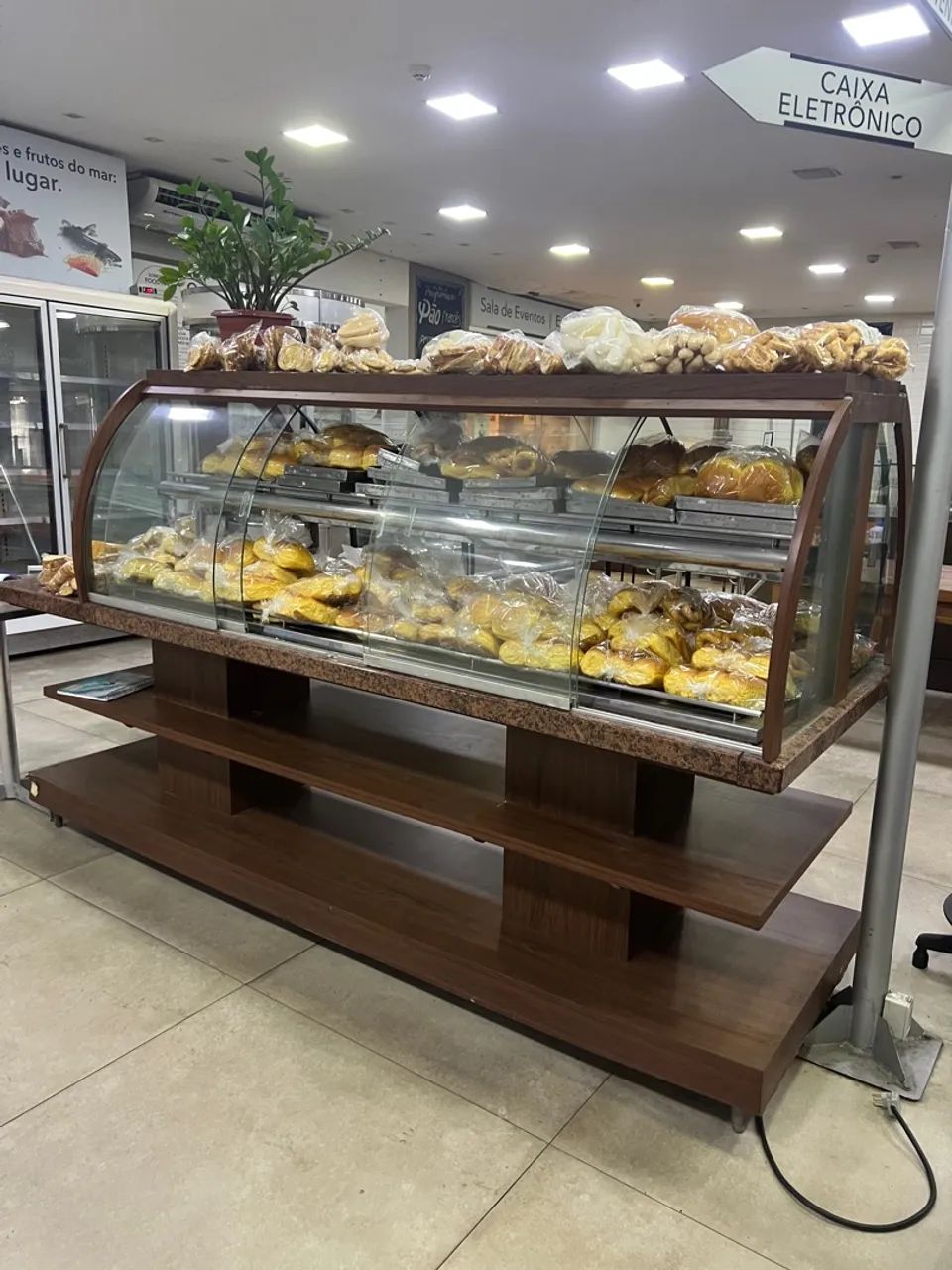 Vasca de pães e expositor de padaria 