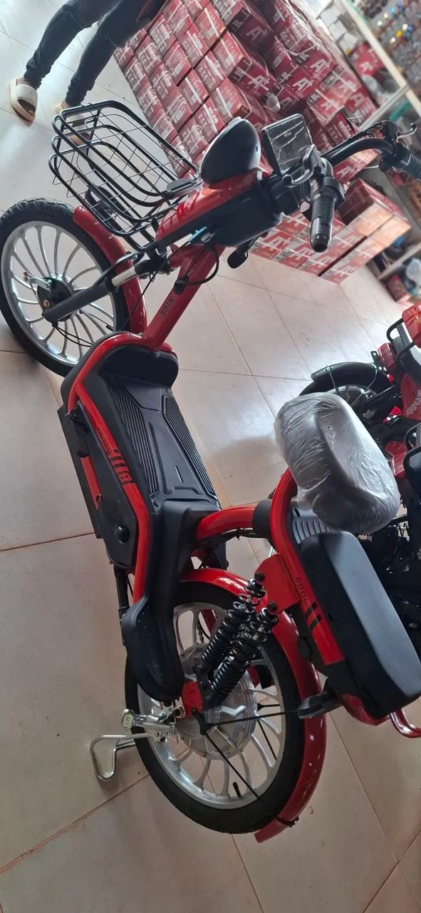 Bicicleta elétrica aro 20 500w com alarme e chave reserva  - Foto 3