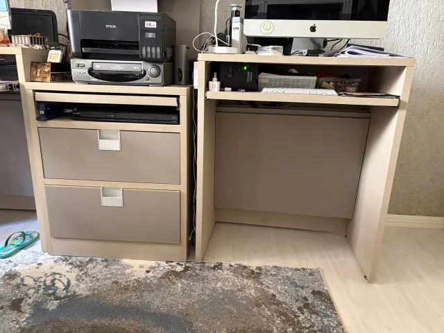 mesa de computador e mesa auxiliar para impressora - Foto 2