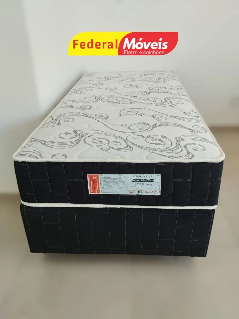 Cama box solteiro 88cm Colchão e Base Mega Oferta - Chama no whatsapp  - Foto 2