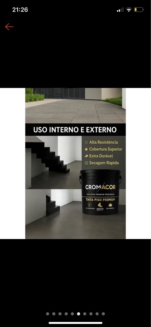 Tinta para piso/calcada cinza grafite 5l- cobre 50 m2