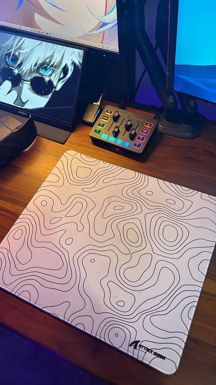 MousePad Attack Shark Control Branco - Foto 3