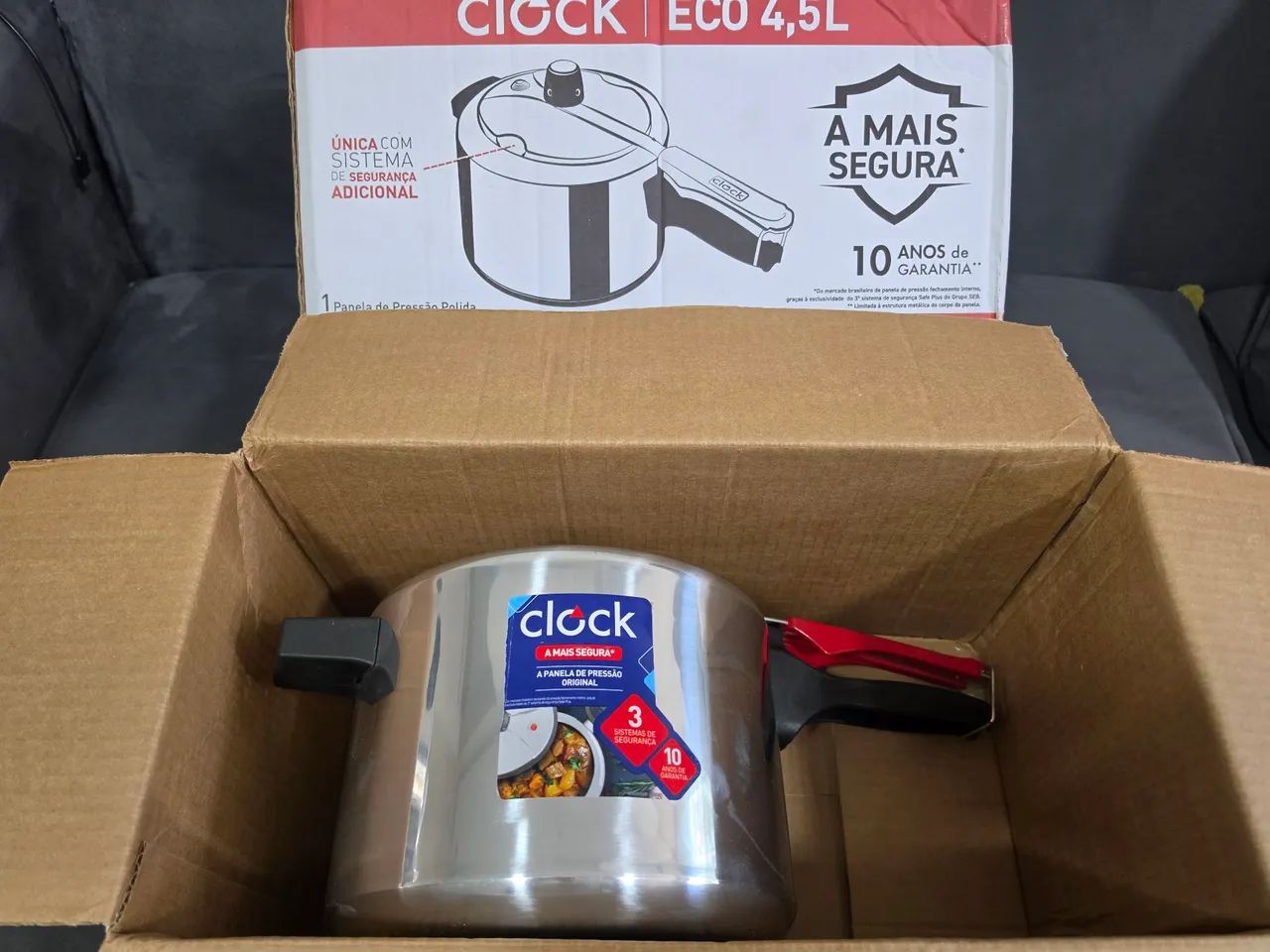 Panela de pressão 4,5L Clock NOVA! - Foto 2