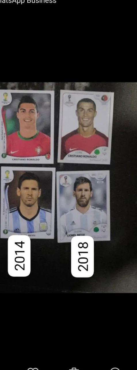 FIGURINHAS DO MESSI E CR7