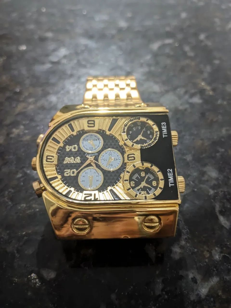 ? RELÓGIO OUSADO GOLD ?MULTIFUNÇÃO E DESIGN IMPONENTE ?