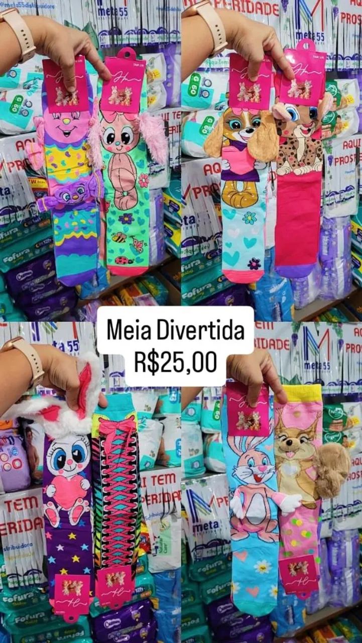 Meia Maluca ou divertida - Foto 2