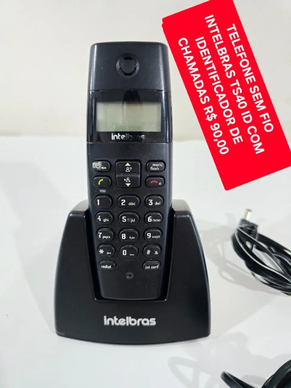 Telefone sem fio Intelbras TS40 ID com identificador de chamadas.  - Foto 2