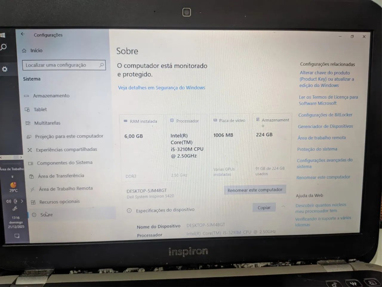 Notebook Dell (funcionando) - Foto 4
