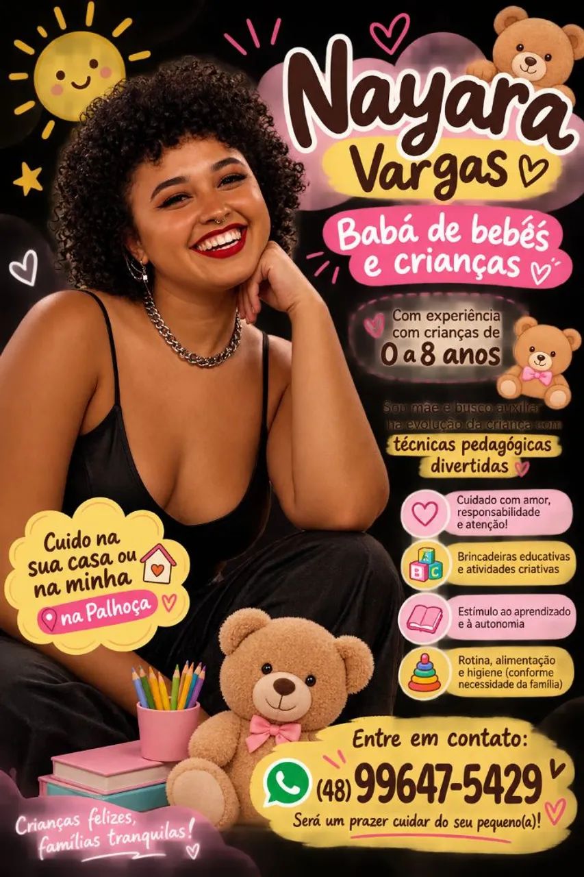 Babá de bebês e crianças - Palhoça 