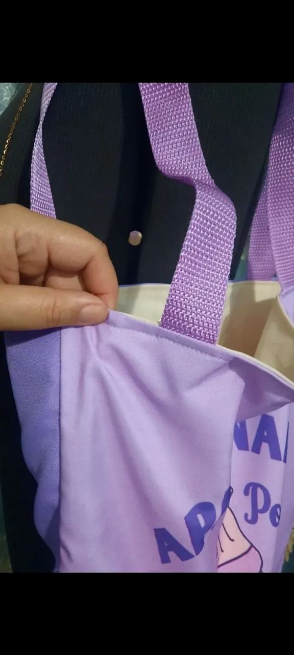Bolsa Ecobag artesanal, média, DORAMA  - Foto 2