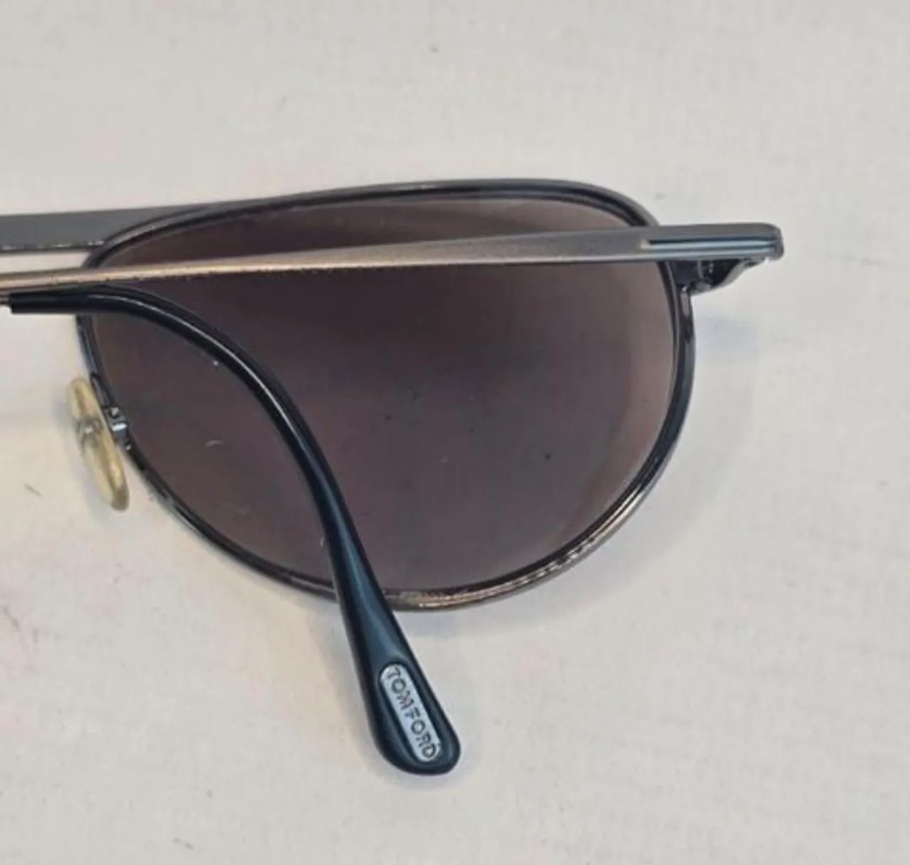 Óculos de sol aviador grife Tom Ford original com case masculino  - Foto 2