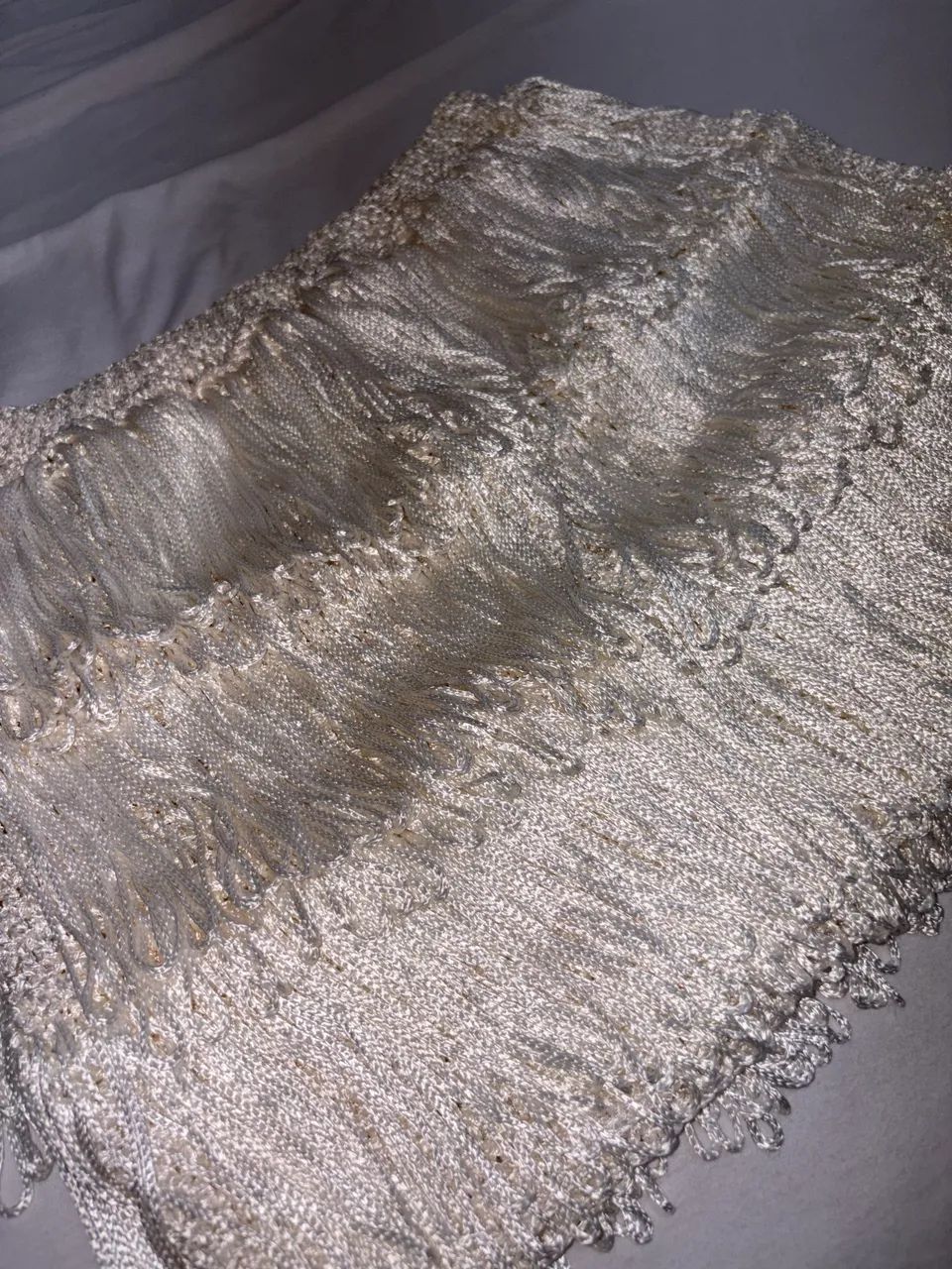 saia de crochê com franjas 