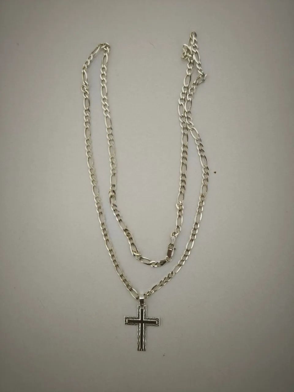 Corrente de prata 925 com crucifixo