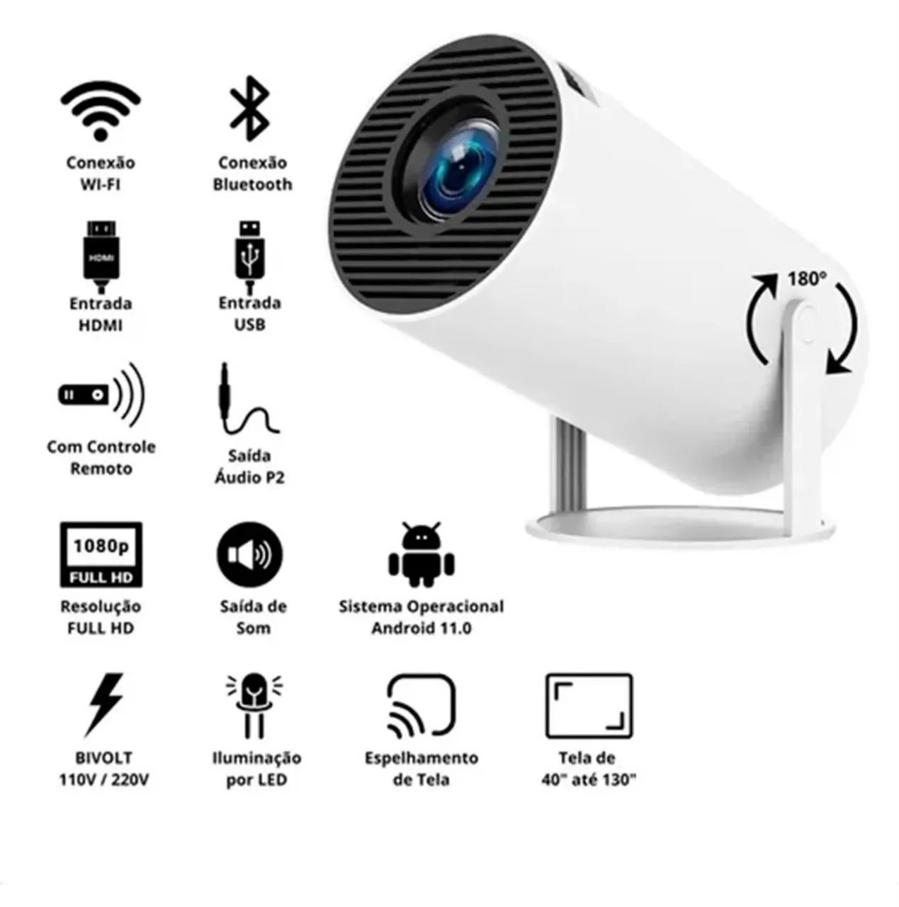 Projetor HY300 4K Portátil  - Foto 4