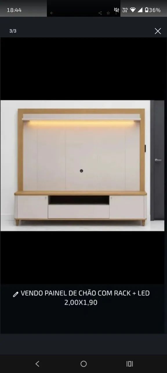 JÁ É O MENOR VALOR!!! PAINEL COM LED + RACK - Foto 3