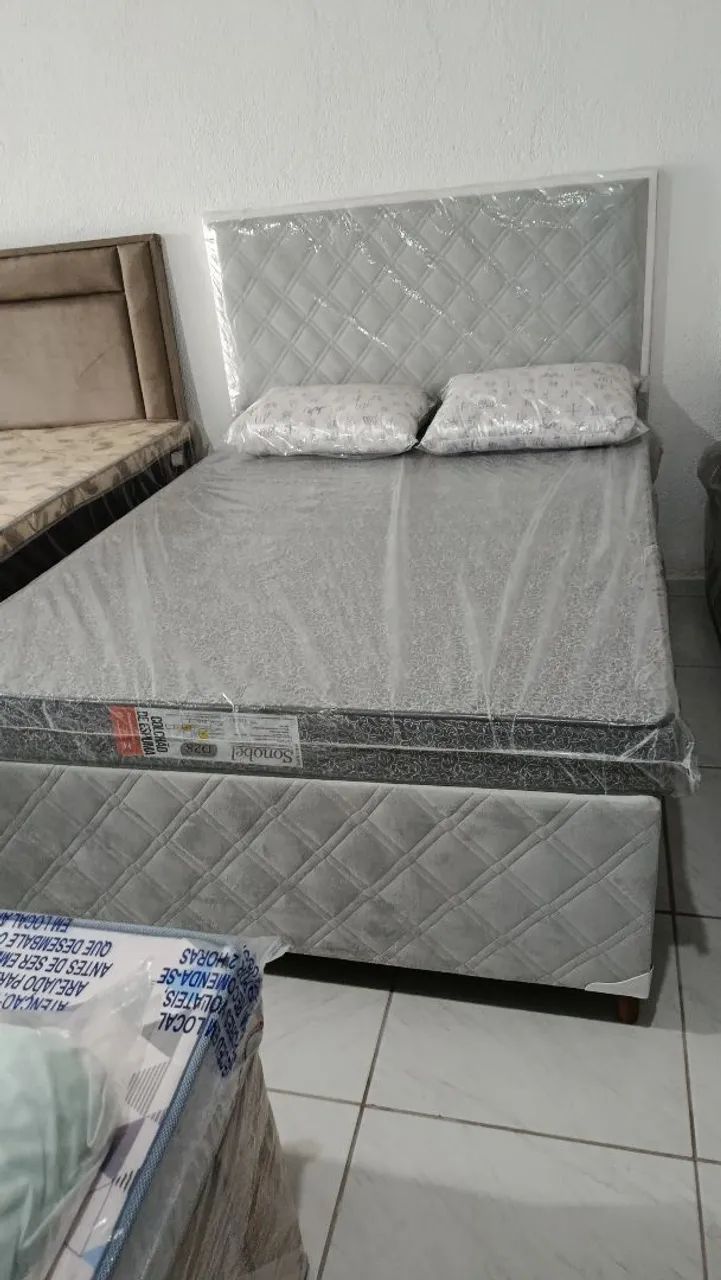 Colchão de espuma D28+box base + cabeceira  - Foto 2
