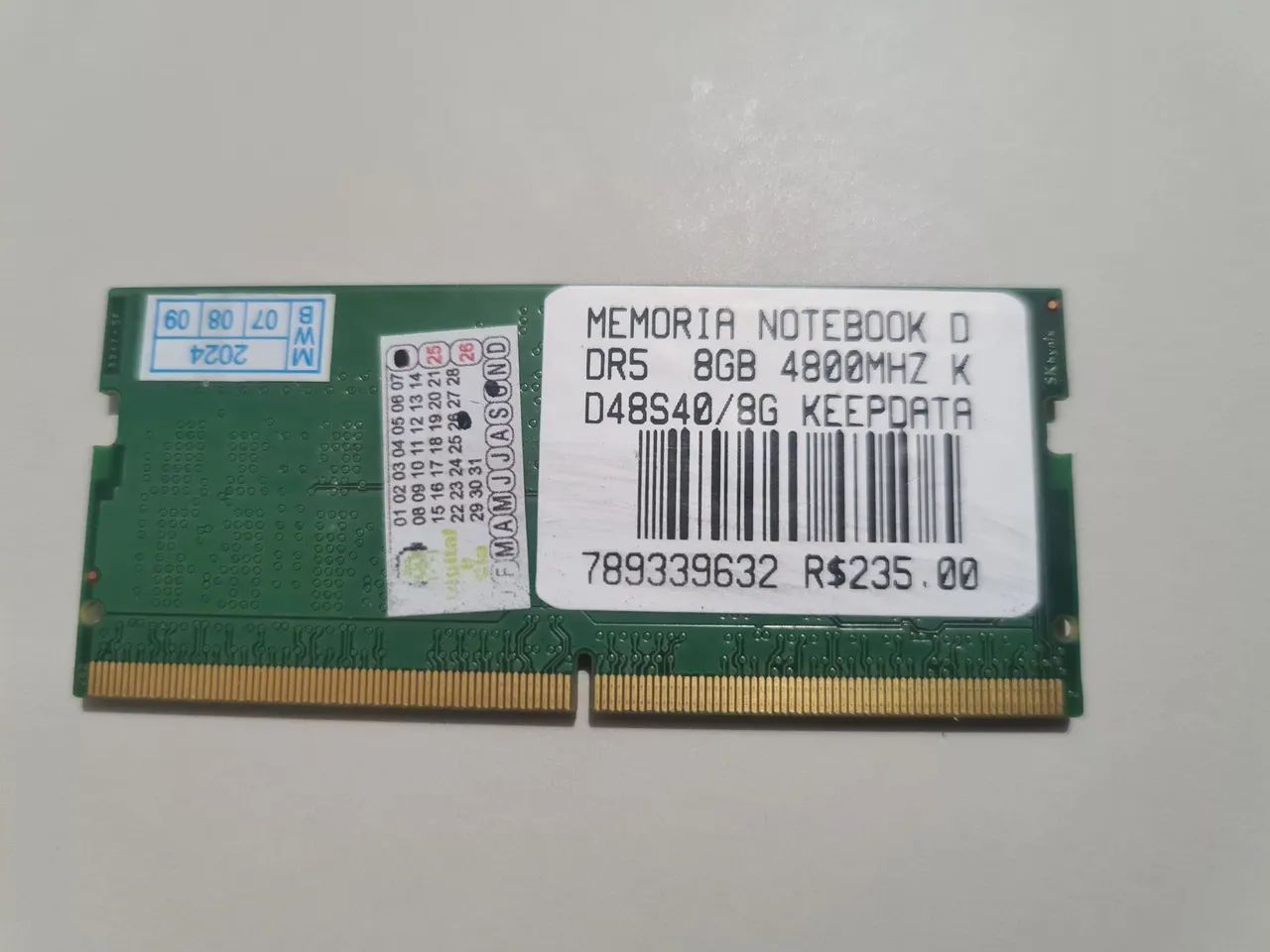 Memória 8GB DDR5 4800mhz de Notebook Keepdata/SK Hynix, funcionando 100% - Foto 2