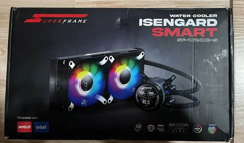 Water Cooler Superframe Isengard Smart 240mm Argb Com Tela Display Digital - Foto 2