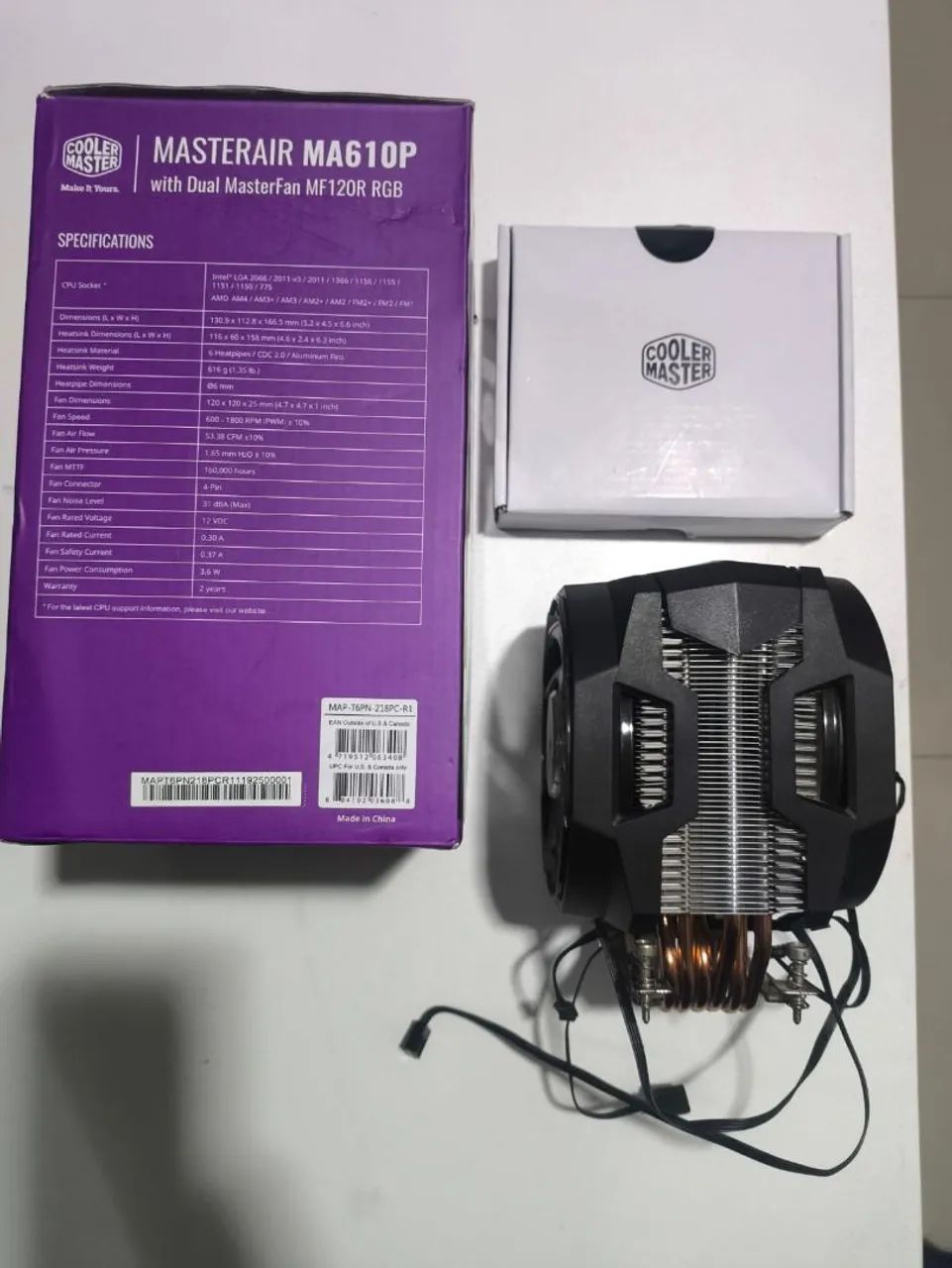 Cooler Master MasterAir MA610P RGB - Completo na Caixa