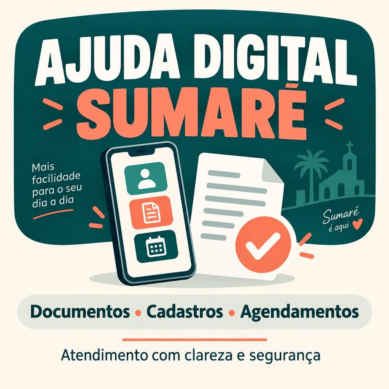 Auxílio com documentos, cadastros e serviços digitais em Sumaré